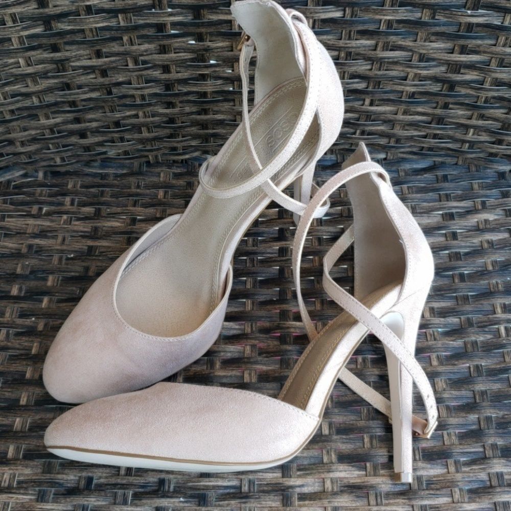 ASOS pink suede heels 8.5 - Picture 2 of 6